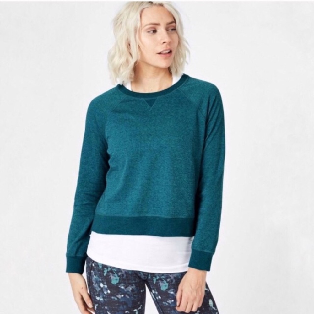 Sweaty Betty Teal cropped Sweatshirt